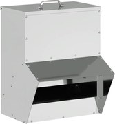 vidaXL Feeder pentru pui Argintiu 20 x 25 x 35 cm Oțel Galvanizat