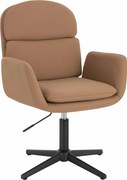 HR480CROSS Scaun Caramel Piele Ecologica Premium Soft cu Bază Neagră