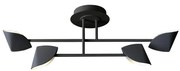 Lustra LED aplicata design modern CAPUCCINA 30W negru