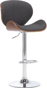 vidaXL Scaun de bar, gri, material textil