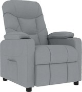 vidaXL Fotoliu de masaj, gri deschis, material textil