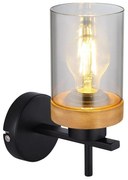 Lampă de masă FINCA 1xE27/40W/230V metal/lemn Globo 15557W