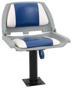 vidaXL Set scaun pliabil pentru barcă, albastru și alb, 48x51x41 cm
