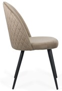 Scaun Living Din Catifea Cu Picioare Negre BUC 207 bej