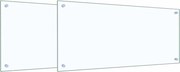 vidaXL Panou de bucătărie 2 pcs Transparent 90 x 40 cm