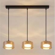 Brilagi - Lustră suspendată pe cablu AURA LUX 3xGX53/30W/230V negru/auriu