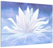 Tablou pe sticlă - Floare de lotus (70x50 cm)