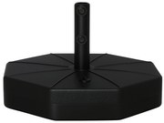 Outsunny Bază pentru Umbrelă din Plastic cu Stâlpi de Ø38/48 mm, Ø60x36 cm, Negru | Aosom Romania