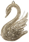 Ornament de Crăciun din plastic 10 cm Swan – Dakls