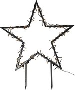 Decorațiune luminoasă neagră de Crăciun Spiky – Star Trading