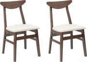 vidaXL Scaune de dining 2 pcs Maro deschis 42 x 47.5 x 81 cm
