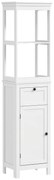 HOMCOM Mobilier coloană de baie armoire haute cu 2 rafturi, 1 sertar și 1 dulap - 40 x 30 x 165 cm, alb | Aosom Romania