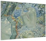 Tablou pe sticlă - Frederick Carl Frieseke, On the Bank, reproducere (70x50 cm)
