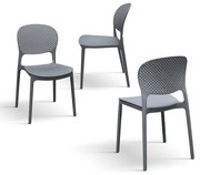 SCAUN PERLA -POLIPROPILENA-HORECA - GRI