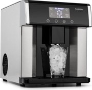 Klarstein Eiszeit mașină de făcut cuburi de gheață din oțel inoxidabil, 3 dimensiuni de cuburi de gheață, argintie.