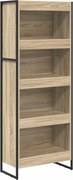 vidaXL Dulap pentru cărți Sonoma 80 x 30 x 155 cm Lemn compozit