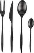 Tacâmuri negre din oțel inoxidabil 24 buc. – Orion