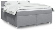 vidaXL Pat continental, gri deschis, 180x200 cm, material textil
