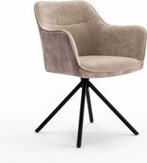 Set de 2 scaune pivotante Verona, sampanie