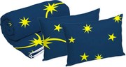 Set Alcam 2 perne microfibra 50x70 cm si pilota matlasata 180x200 cm, Moon Night