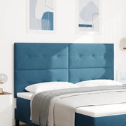 vidaXL Tăblie cap Pe perete Manual Albastru închis 180 cm Catifea