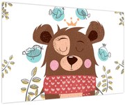 Tablou - Ursulețul cu păsărele (90x60 cm)