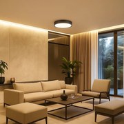 Plafoniera LED design slim Tesia negru 36W