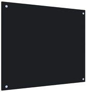 vidaXL Panou antistropi de bucătărie, negru 70x60 cm sticlă securizată