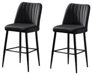 Set de scaune de bar Vento Black and Black, 2 buc., 2 buc.