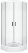 XENIA90 Cabină de duș curbată XENIA, dimensiune 90x90x195 cm
