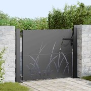 vidaXL Poartă de grădină Negru 105 x 100 cm Oțel vopsit în pulbere