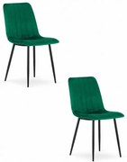 Scaun Bucatarie Si Dining LAVA Catifea Verde x2Buc