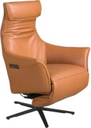 Fotoliu pivotant, functie relax, tapitat cu piele Brown