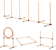 PawHut Set de Antrenament pentru Câini Nivel Începători, Echipament Dresaj din ABS/PE/PVC, Portocaliu, Ușor de Asamblat | Aosom Romania