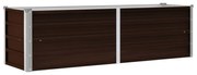 Strat inaltat de gradina, maro, 160x40x45 cm, otel galvanizat