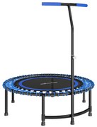 SPORTNOW Trambulină Fitness Ø114cm cu Mâner Reglabil 5 Poziții Capacitate 150kg Albastru | Aosom Romania