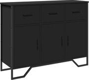 vidaXL Dulap, negru, 97x32,5x74,5 cm, lemn prelucrat