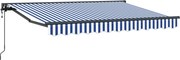 vidaXL Cort electric retractabil Albastru și Alb 2,5 x 2 m