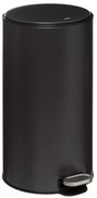 Cos gunoi cu pedala Delta, metalic, negru, 30 litri, 31,5 x 31,5 x H62 cm