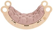 Leagăn roz/în culoare naturală din lemn de pin 39x75x38 cm Montessori – Meowbaby