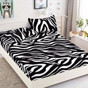 Husă protecție pat cu elastic, bumbac finet, 180 x 200 cm, 3 piese, HPP25