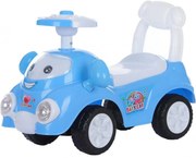 Masinuta cu functie de trotineta fara pedale NOVOKIDS™ Super Happy Car, Cu melodii si sunete, Max 25 kg, Pentru interior si exterior, Model Haios,