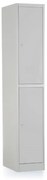 Dulap metalic - 2 cutii, 38 x 45 x 185 cm, inchidere cilindrica, gri - ral 7035