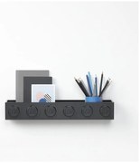 Raft de perete pentru copii LEGO® Sleek, negru