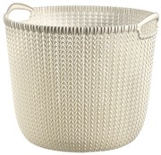 Curver 03675-X64 coș rotund Knit 30 l, crem