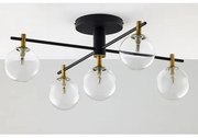 Lustră aplicată Jupiter 2035 FIGARO 5xG9/10W/230V negru/auriu/bej/transparent