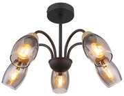 Plafoniera 5L design modern Gerly negru