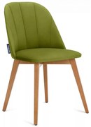 Scaun de sufragerie RIFO 86x48 cm verde deschis/fag