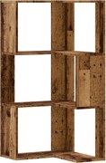 vidaXL Bibliotecă 3 niveluri lemn vechi 50x50x102 cm lemn prelucrat