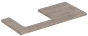 Blat pentru lavoar Geberit One cu decupaj in stanga nuc american Hickory 105 cm